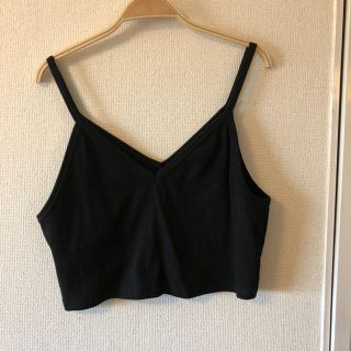 ザラ(ZARA)のZARA ショート丈キャミソール ブラック(キャミソール)