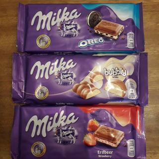 Milka　ミルカ　チョコレート　ストロベリー味など３種類(菓子/デザート)