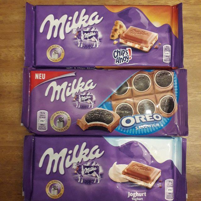 Milka　ミルカ　チョコレート　新製品オレオサンドイッチ味など３種 食品/飲料/酒の食品(菓子/デザート)の商品写真