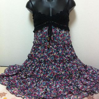 イング(INGNI)の花柄シフォンワンピース♡(ひざ丈ワンピース)