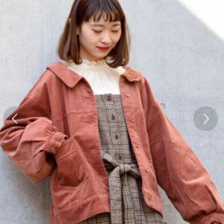 ダブルクローゼット(w closet)のw closet 後ろレースアップコーデュロイGジャン(Gジャン/デニムジャケット)