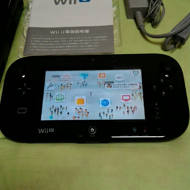 Wii U - 任天堂 wiiu プレミアムセット 黒 32G 正常動作確認済の通販