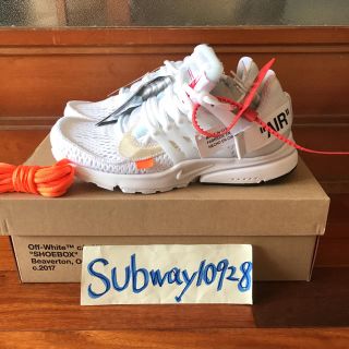 ナイキ(NIKE)の送料無料 OFF WHITE NIKE AIR PRESTO WHITE 24(スニーカー)