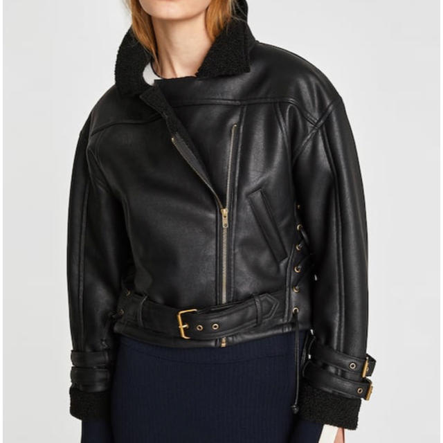 ZARA - 日曜までーーーー‼️‼️ ZARA新品 サイドレースアップレザー