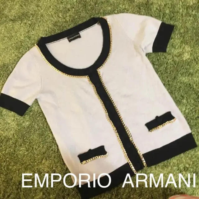 Emporio Armani(エンポリオアルマーニ)のアルマーニ  ニットトップス レディースのトップス(カットソー(半袖/袖なし))の商品写真