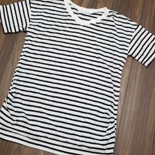 アカチャンホンポ(アカチャンホンポ)の授乳服　ボーダー　Tシャツ(マタニティトップス)