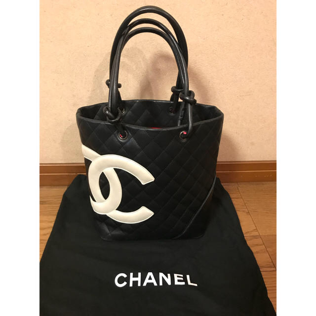 CHANEL カンボンライン 黒 - ハンドバッグ