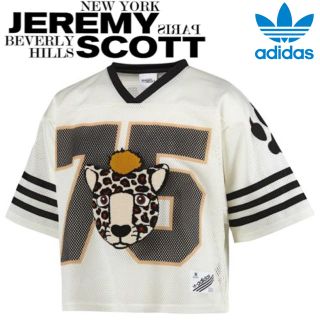 ジェレミースコット(JEREMY SCOTT)のアディダス ジェレミースコット メッシュ シャツ フットボール レオパード 完売(Tシャツ(半袖/袖なし))