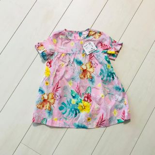 ザラキッズ(ZARA KIDS)の新品♡ボタニカル柄 ワンピース(ワンピース)