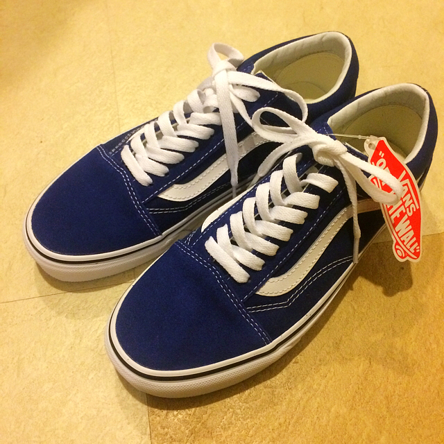 新品VANSオールドスクールBLUE 1