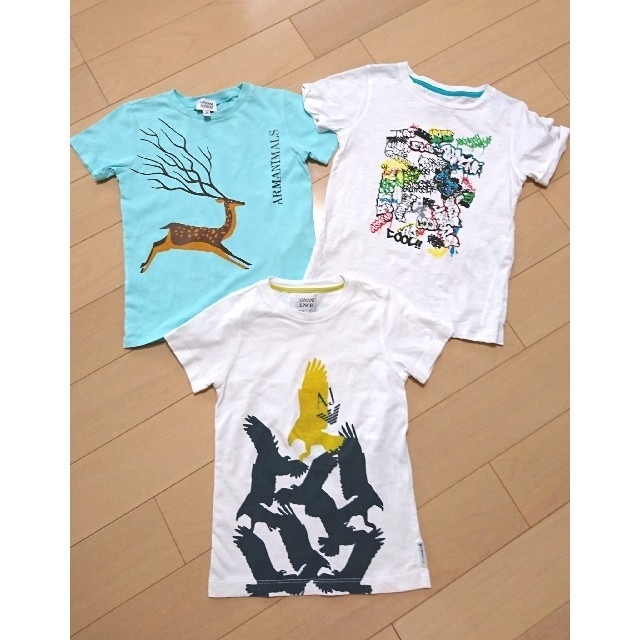 ARMANI JUNIOR(アルマーニ ジュニア)のARMANI JUNIOR♡Tシャツ3着セット キッズ/ベビー/マタニティのキッズ服男の子用(90cm~)(Tシャツ/カットソー)の商品写真