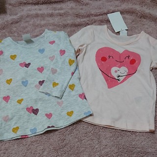 エイチアンドエム(H&M)のkohamama様専用 新品 80cm H&M 長袖Tシャツ 2枚セット(Ｔシャツ)