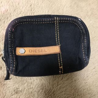 ディーゼル(DIESEL)のDIESEL ポーチ コーデュロイ ブラック(ポーチ)