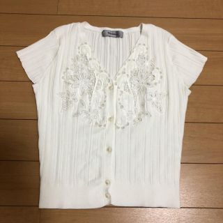 リランドチュール 未使用 フレンチ袖刺繍リブカーディガン おまとめ☆新品☆アプワイザーセットアップ&リランドチュールビーズ刺繍カーディガン