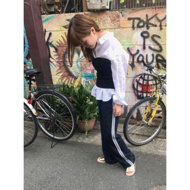 IENA - IENA イエナ レースライン パンツ ネイビー 34 IENA - IENA イエナ レースライン パンツ ネイビー 34