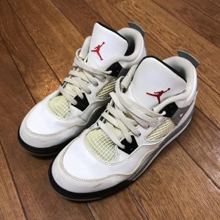 ナイキ(NIKE)のairjordan 4 cement 22センチ エアジョーダン4 ジュニア(スニーカー)