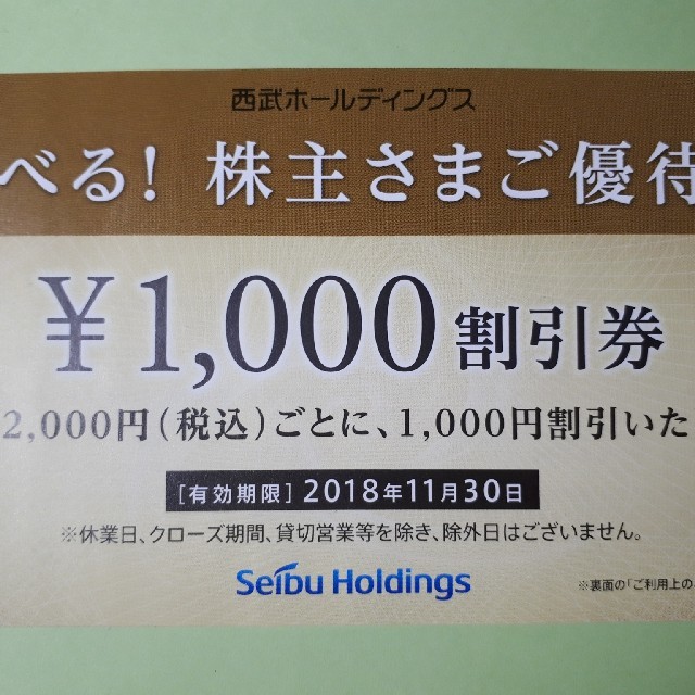 12枚セット★西武の1000円割引券