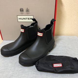 ハンター(HUNTER)のHUNTER メンズ オリジナル チェルシーブーツ ブラック サイズ7 26cm(長靴/レインシューズ)