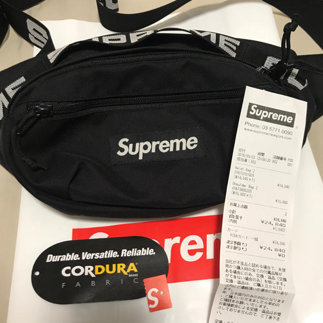 supreme ウエスト バッグ 黒