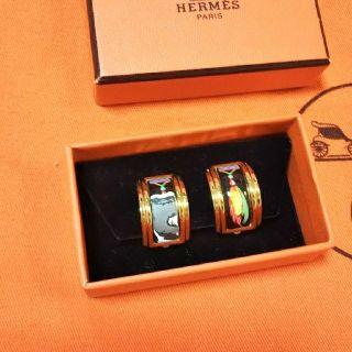 エルメス(Hermes)のエルメス 訳ありエマイユ 七宝焼き イヤリング(イヤリング)