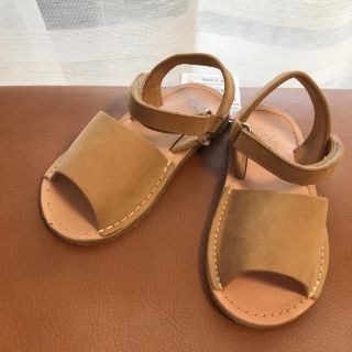 ザラキッズ(ZARA KIDS)のzara baby  girl ザラベビーガール レザーサンダル2213.5(サンダル)