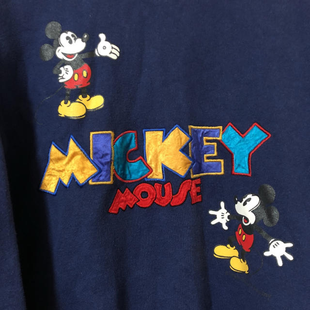 used mickey mouse トレーナー ブルー レディースのトップス(トレーナー/スウェット)の商品写真