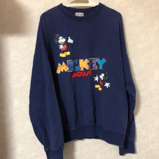 used mickey mouse トレーナー ブルー(トレーナー/スウェット)