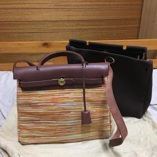 エルメス(Hermes)のエルメス エールバッグ ボーダーショルダーバッグ(ショルダーバッグ)