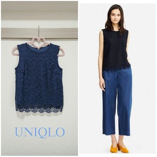 ユニクロ(UNIQLO)のユニクロ　レーストップス　XS　新品(Tシャツ(半袖/袖なし))