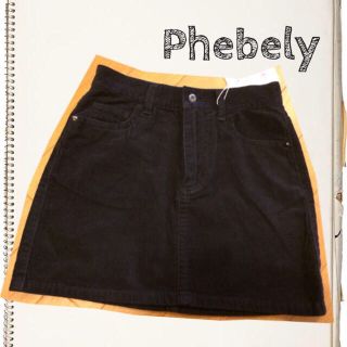 フィービリー(phebely)の【未着用】コーデュロイ台形スカート(ミニスカート)