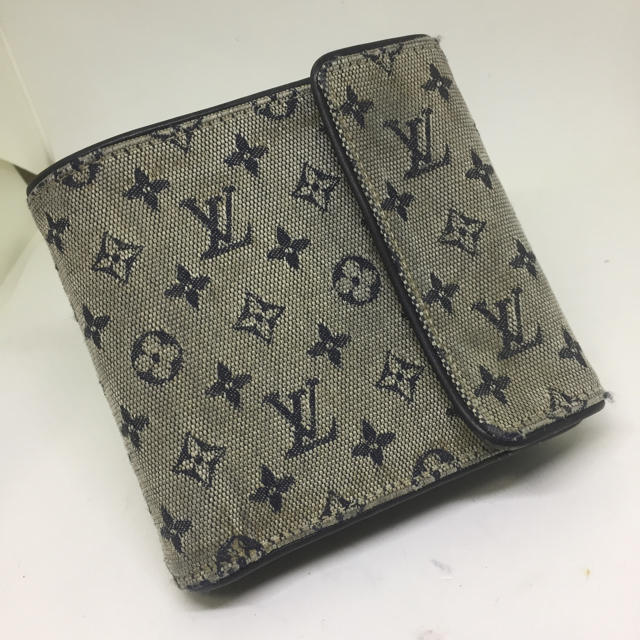 【Louis Vuitton】三つ折り財布★　モノグラムミニ　ブルー　ヴィトン | フリマアプリ ラクマ