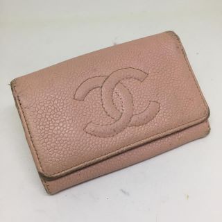 シャネル(CHANEL)の【CHANEL】6連キーケース★　キャビアスキン　レザー　ピンク色　シャネル  (キーケース)