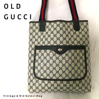 グッチ(Gucci)の★希少★ 美品 GUCCI グッチ トートバッグ シェリーライン　ネイビー(トートバッグ)