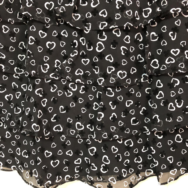 GALLERY VISCONTI(ギャラリービスコンティ)のハートプリントティアードスカート サイズ2 ギャラリービスコンティ 新品 レディースのスカート(ひざ丈スカート)の商品写真