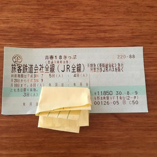 8月16日発送 青春18きっぷ 3回分(鉄道乗車券)