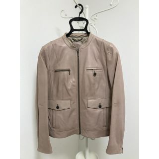 バナナリパブリック(Banana Republic)の新品  バナナリパブリック ピンクベージュ カーフジャケット(ブルゾン)