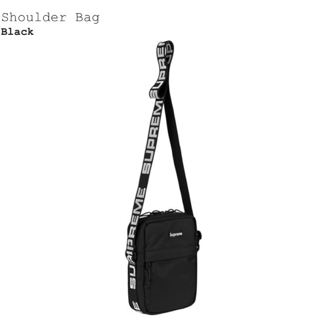 メンズ込 supreme Shoulder Bag Black ショルダーバッグ