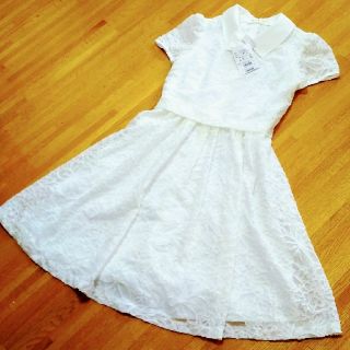 新品】レストローズ タグ付き 真っ赤な可愛い 膝丈ワンピース 日本製