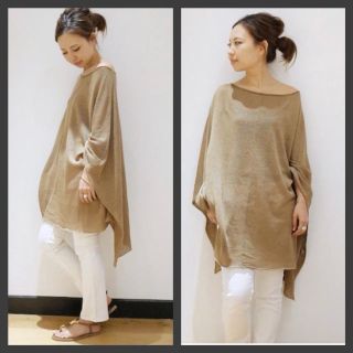 ドゥーズィエムクラス(DEUXIEME CLASSE)の新品Deuxieme Classe Linen Cape リネンケープ ベージュ(マフラー/ショール)