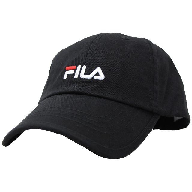 FILA(フィラ)のFILA フィラ キャップベーシックコットンツイル57cm～59cmブラック新品 メンズの帽子(キャップ)の商品写真