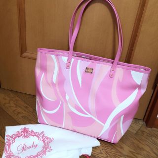 ミルフィーユマーブルトートバッグ♡ピンク♡rady