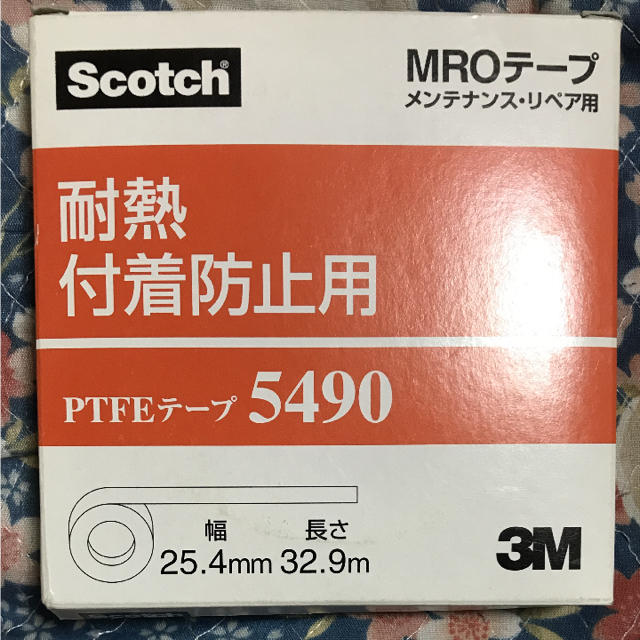 57%OFF!】 3M スリーエム PTFEテープ 25.4mm×32.9ｍ 5490