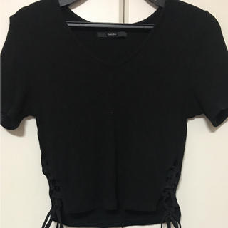 エモダ(EMODA)のEMODA レースアップ Tシャツ 美品(Tシャツ(半袖/袖なし))