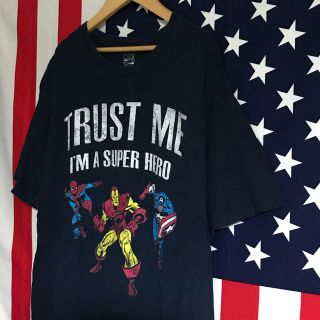 マーベル(MARVEL)のUSA古着 マーベル Tシャツ L(Tシャツ/カットソー(半袖/袖なし))