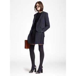 美品 カルヴェン CARVEN 黒 スーツ セットアップ ブラック 36-