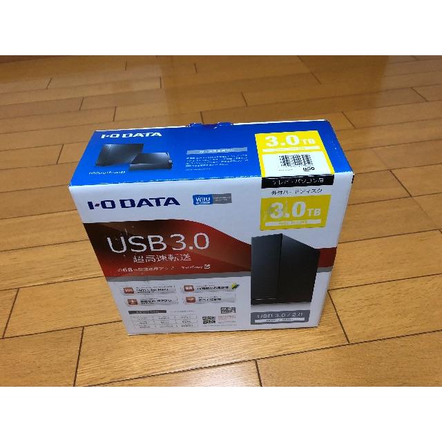 IODATA(アイオーデータ)の外付けHDD IO DATA 3TB HDCL-UT3.0 USB3.0対応 スマホ/家電/カメラのPC/タブレット(PC周辺機器)の商品写真