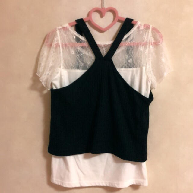 Avail(アベイル)の❤️アベイル♡しまむら♡ハニーズ♡新品 ビスチェ付きレースのカットソー❤️ レディースのトップス(カットソー(半袖/袖なし))の商品写真