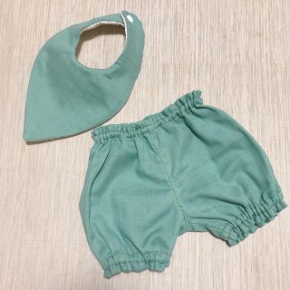 ハンドメイド かぼちゃパンツ スタイ セット(パンツ)