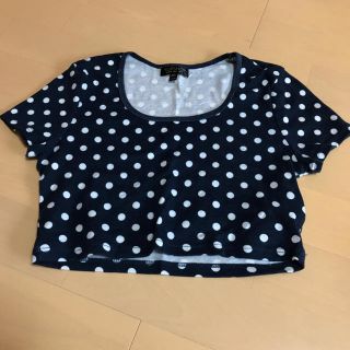 トップショップ(TOPSHOP)の未使用 topshop ドット ショート丈 Tシャツ(Tシャツ(半袖/袖なし))