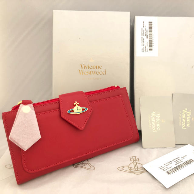 Vivienne Westwood(ヴィヴィアンウエストウッド)の新品★ヴィヴィアンウエストウッド 財布 赤 本革 レディースのファッション小物(財布)の商品写真
